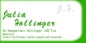 julia hollinger business card